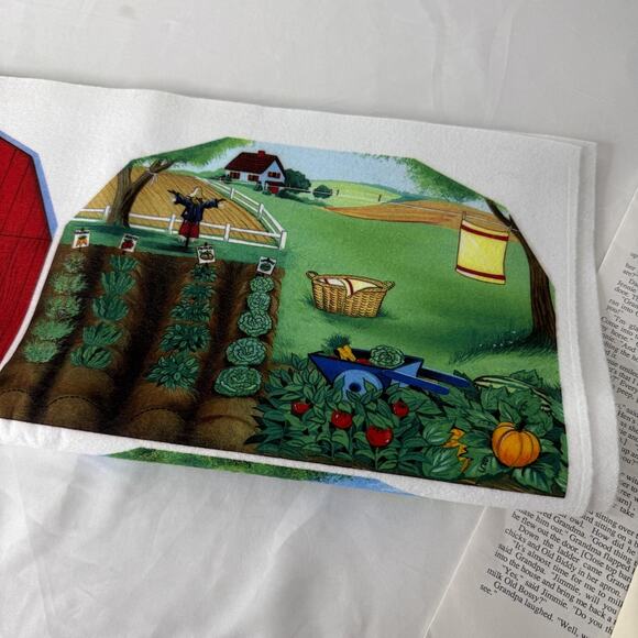 Vintage 1986 Betty Lukens Quiet Book Three Grandma Grandpa Farm Felt Kit Uncut - Picture 6 of 11